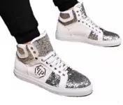 philipp plein chaussure tete de mort casual high leather